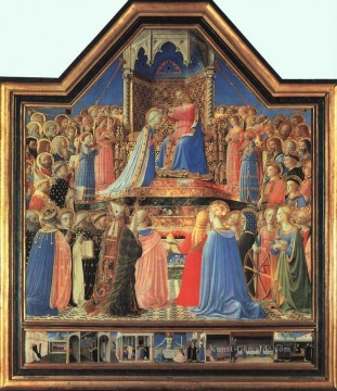 Krönung der Jungfrau Renaissance Fra Angelico Ölgemälde